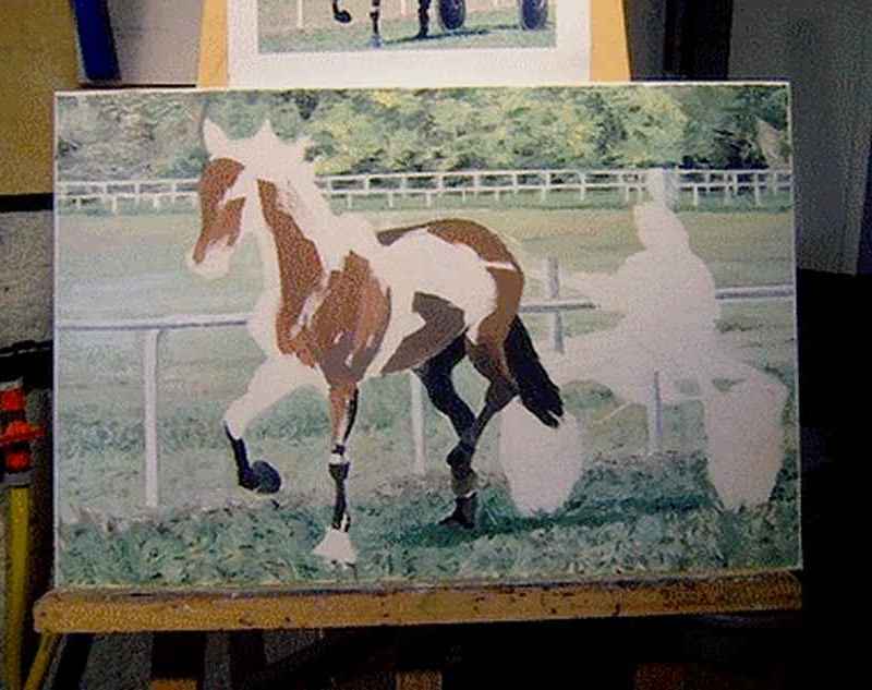 LURABELLE DES LACS . trotteur (peinture)