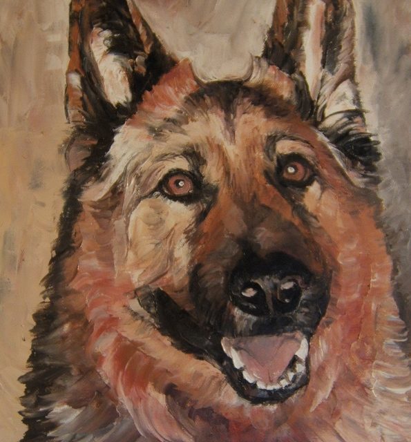 BERGER ALLEMAND (peinture)