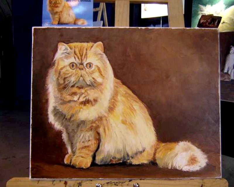 HUGUE GRANT . Persan roux (peinture)