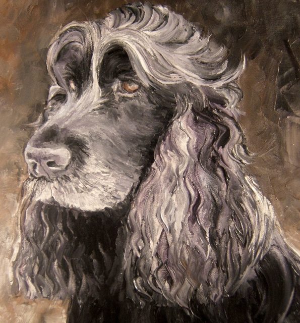 NELSON . cocker anglais (peinture)