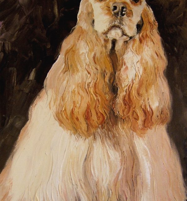 ROBIN MASTER . cocker américain (peinture)