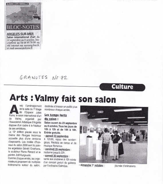 concours ARG . Argelès/Mer (presse)