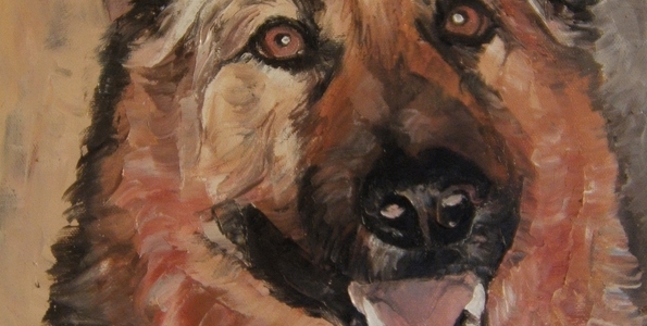 BERGER ALLEMAND . huile couteau