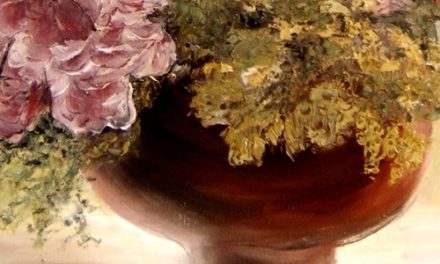 BOUQUET FLORAL . huile couteau