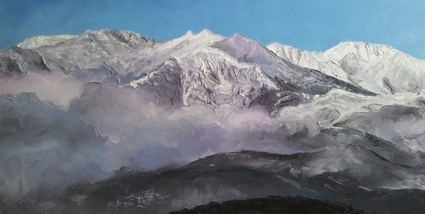MASSIF CANIGOU . huile couteau