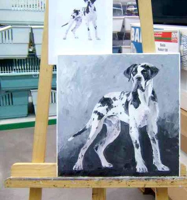 DOGUE ALLEMAND (peinture)