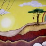 FRESQUE MURALE . huile couteau