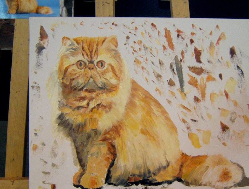 HUGUE GRANT . Persan roux (peinture)