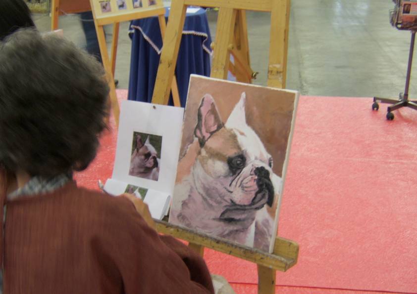 THEO D'OR . Bouledogue français (peinture)