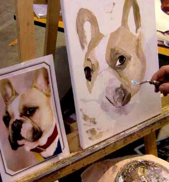 TOTO . bouledogue français (peinture)