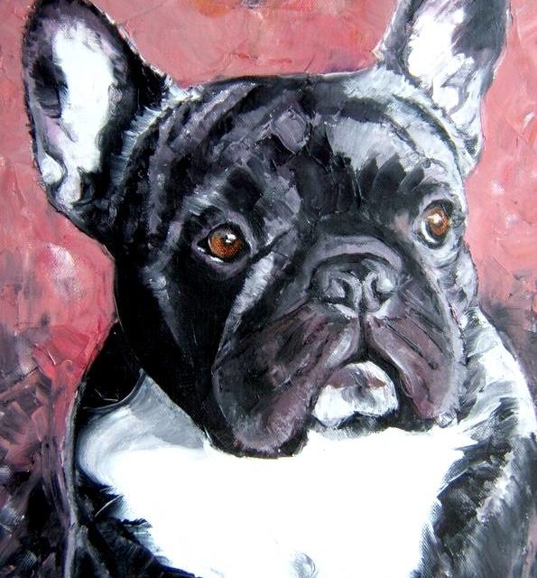 VANAKAM . bouledogue français (peinture)