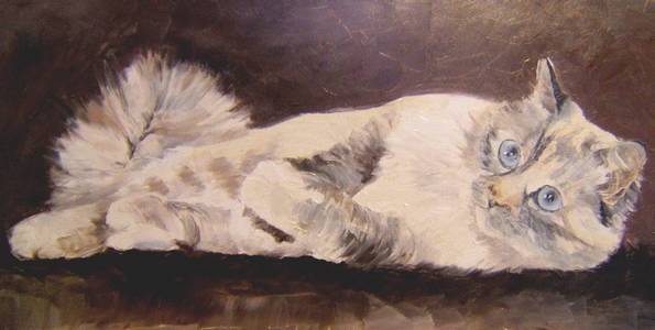 BIRMAN COUCHE . huile couteau