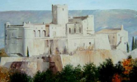 CHATEAU DU BARROUX . huile couteau