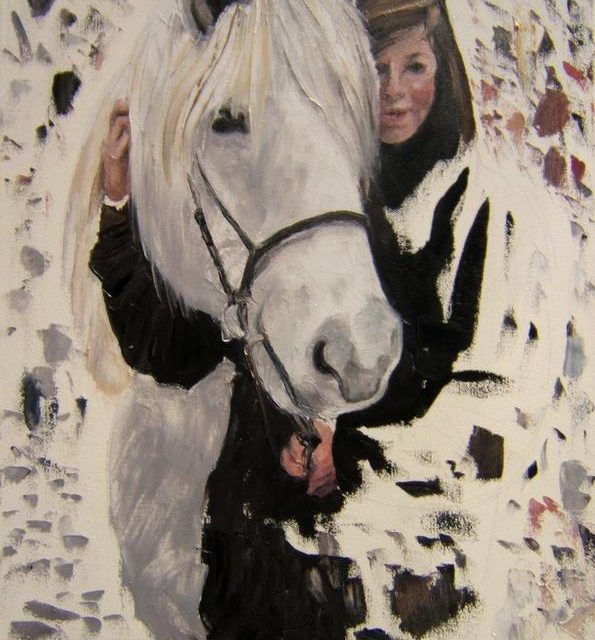 CHEVAL ET JEUNE FILLE (peinture)