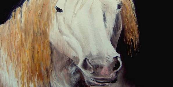 CHEVAL ROUX . huile couteau