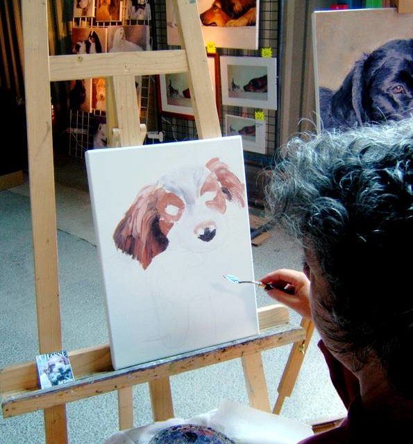 EPAGNEUL à la bécasse (peinture)