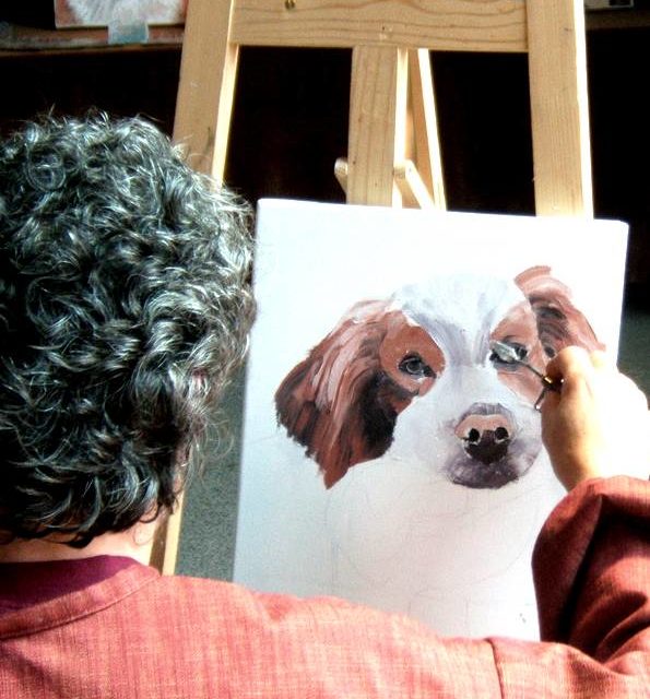 EPAGNEUL à la bécasse (peinture)