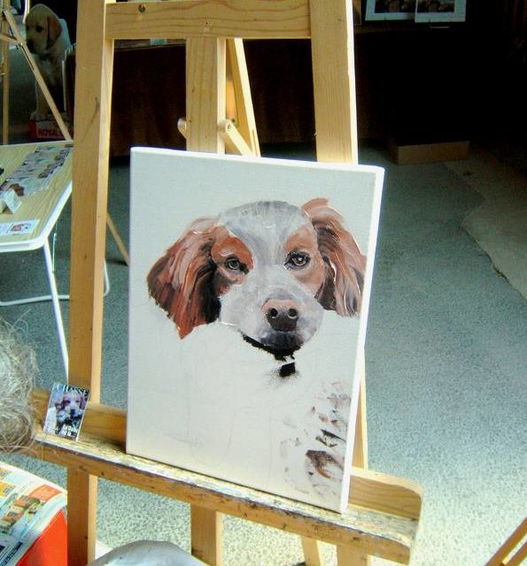 EPAGNEUL à la bécasse (peinture)