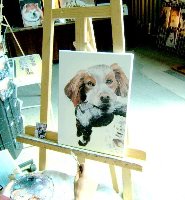 EPAGNEUL à la bécasse (peinture)