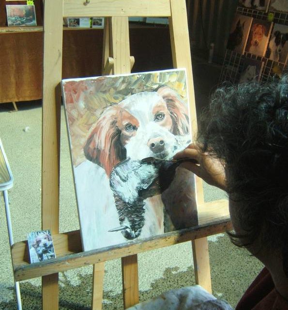 EPAGNEUL à la bécasse (peinture)
