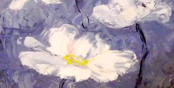 FLEURS . huile couteau