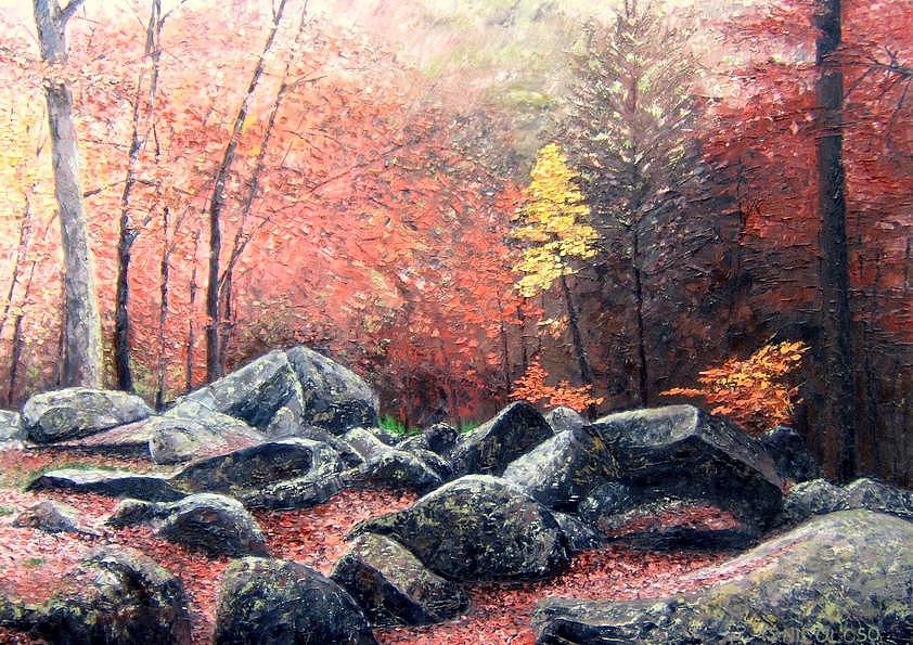 FORÊT EN AUTOMNE (peinture)