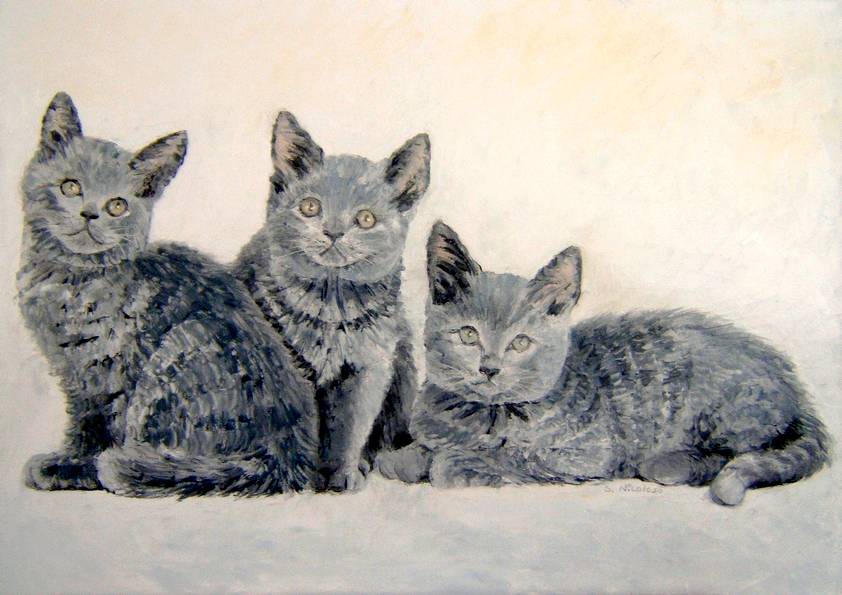 LES 3 CHARTREUX (peinture)
