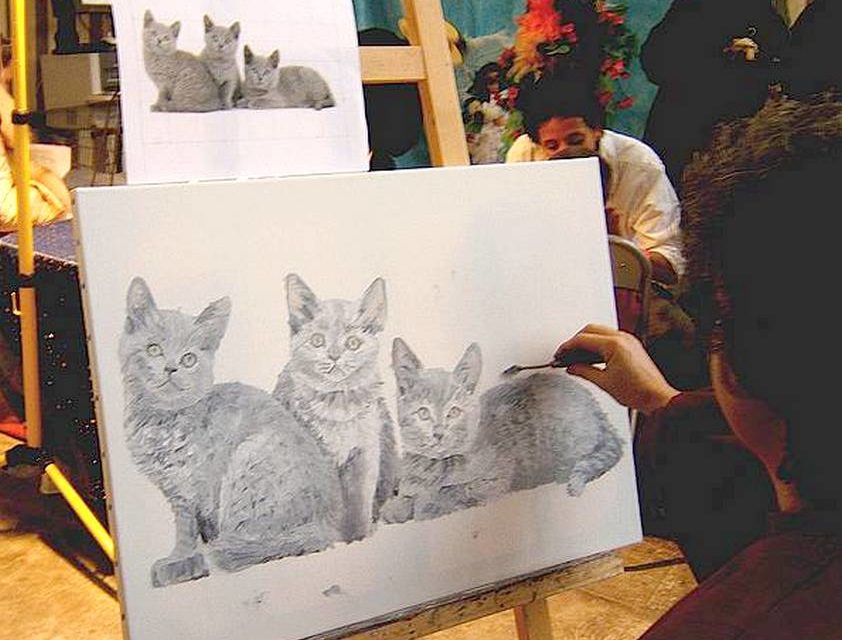 LES 3 CHARTREUX (peinture)