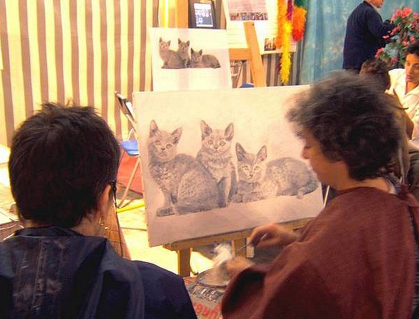 LES 3 CHARTREUX (peinture)