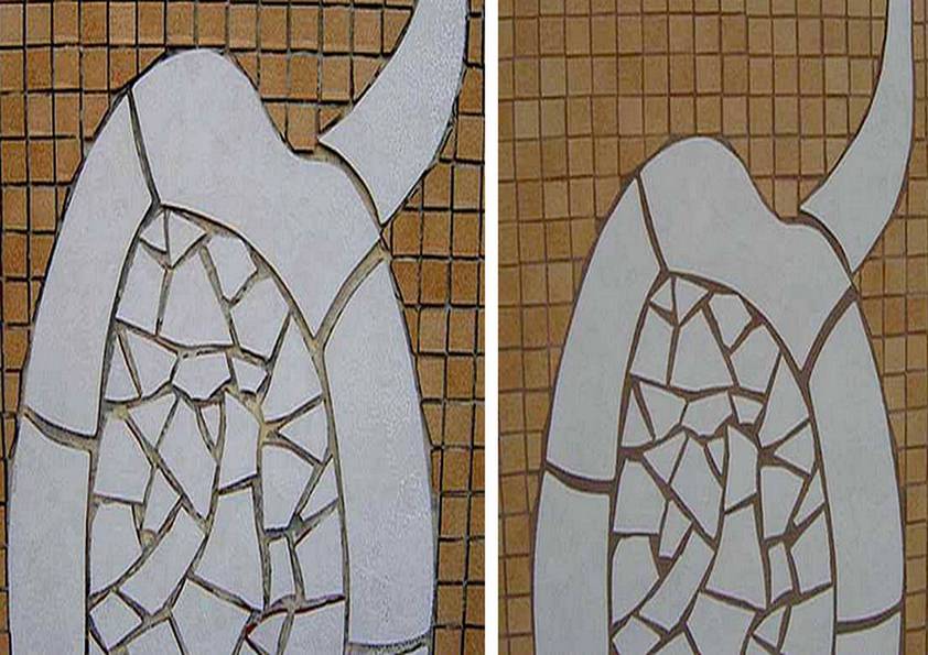 LES 3 ECHASSIERS (mosaïque extérieure)