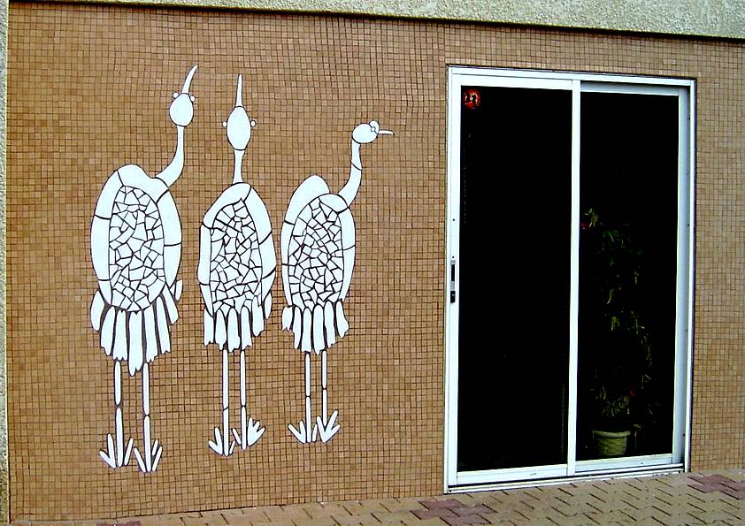 LES 3 ECHASSIERS (mosaïque extérieure)