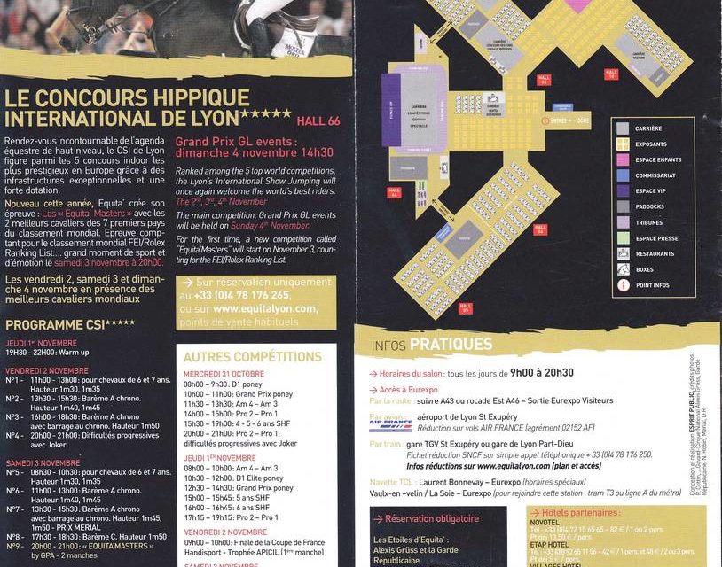 Salon du cheval & du poney LYON EUREXPO . 13ème Edition (brochure)