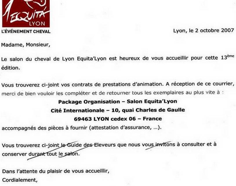 Salon du cheval & du poney LYON EUREXPO . 13ème Edition (contrat animation)