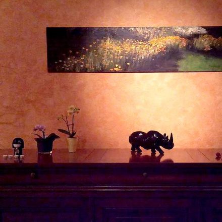 MURET FLEURI (en place)