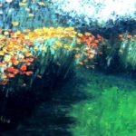 MURET FLEURI . huile couteau