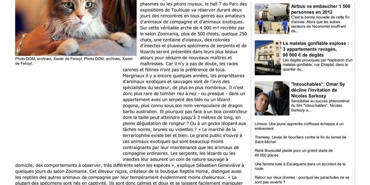 PRESSSE La Dépêche . Toulouse 2008