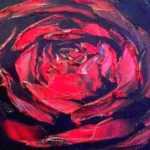 ROSE . huile couteau