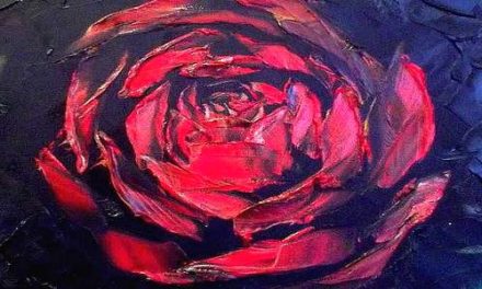 ROSE . huile couteau