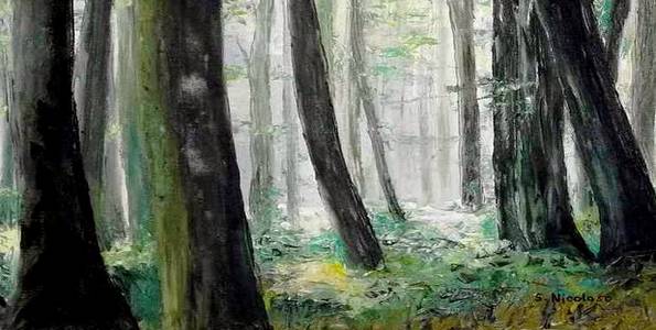 SOUS BOIS . huile couteau