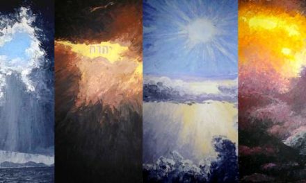 A CIEL OUVERT . huile couteau