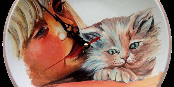 AMOUR DE CHAT . gouache