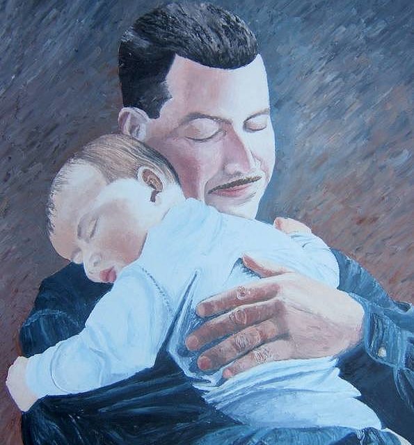 BONHEUR D'UN PERE (peinture)