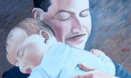 BONHEUR D&rsquo;UN PERE . huile couteau