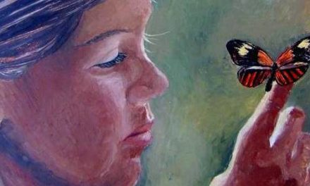 CHARME DU PAPILLON . huile couteau