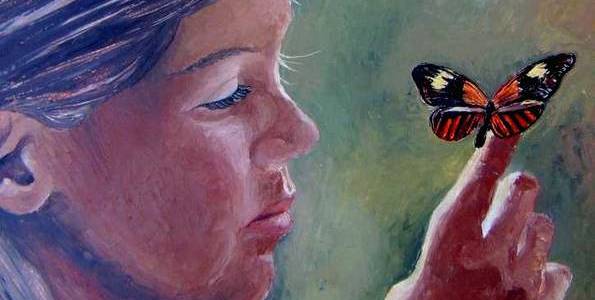 CHARME DU PAPILLON . huile couteau