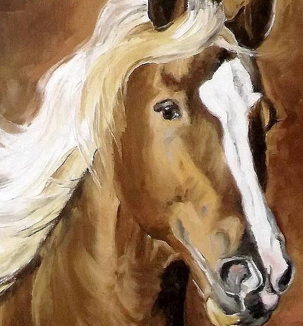 CHEVAL ET CRINIERE (peinture)