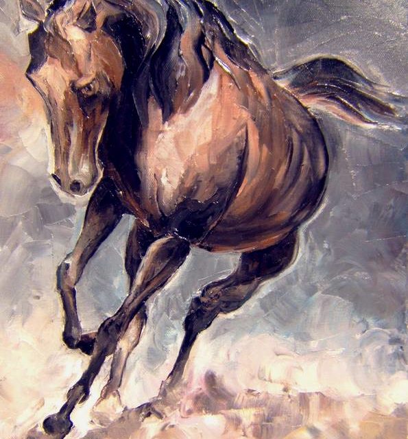 CHEVAL FOUGUEUX (peinture)