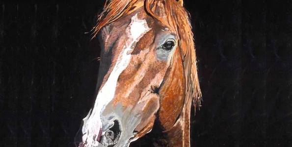 CHEVAL . gouache