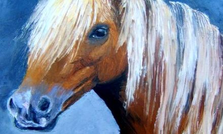 CHEVAL . huile couteau