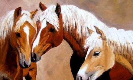 LES 3 CHEVAUX . huile couteau